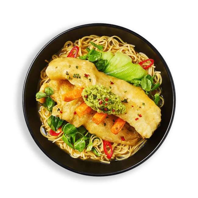 Fish + Chips Ramen